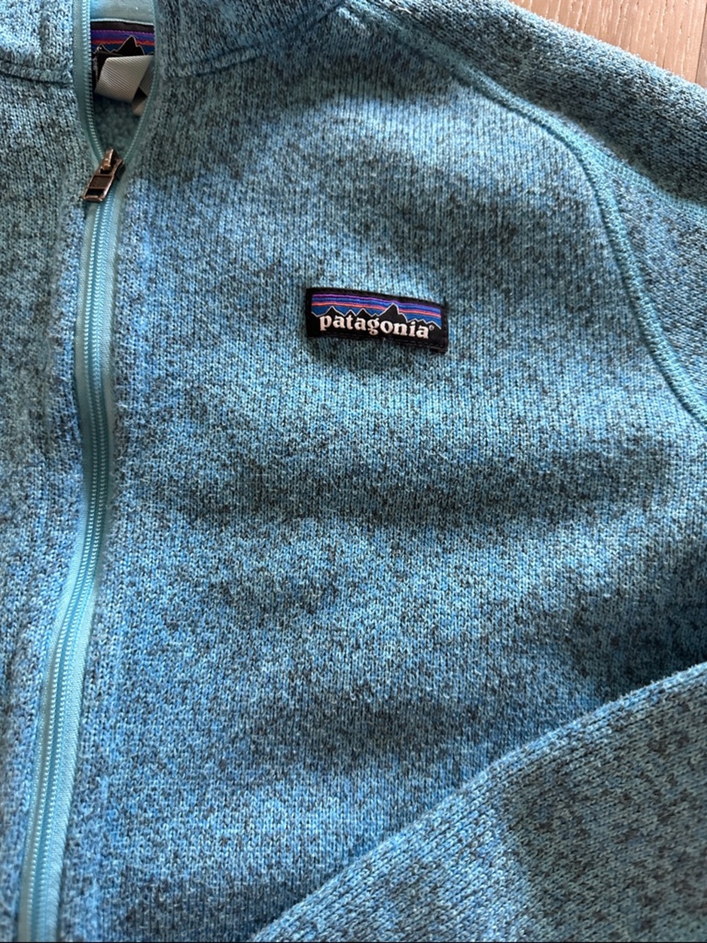 Women’s Patagonia Teal Full-Zip Sweater Jacket - Picture 2 of 4
